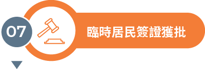 臨時居民簽證獲批