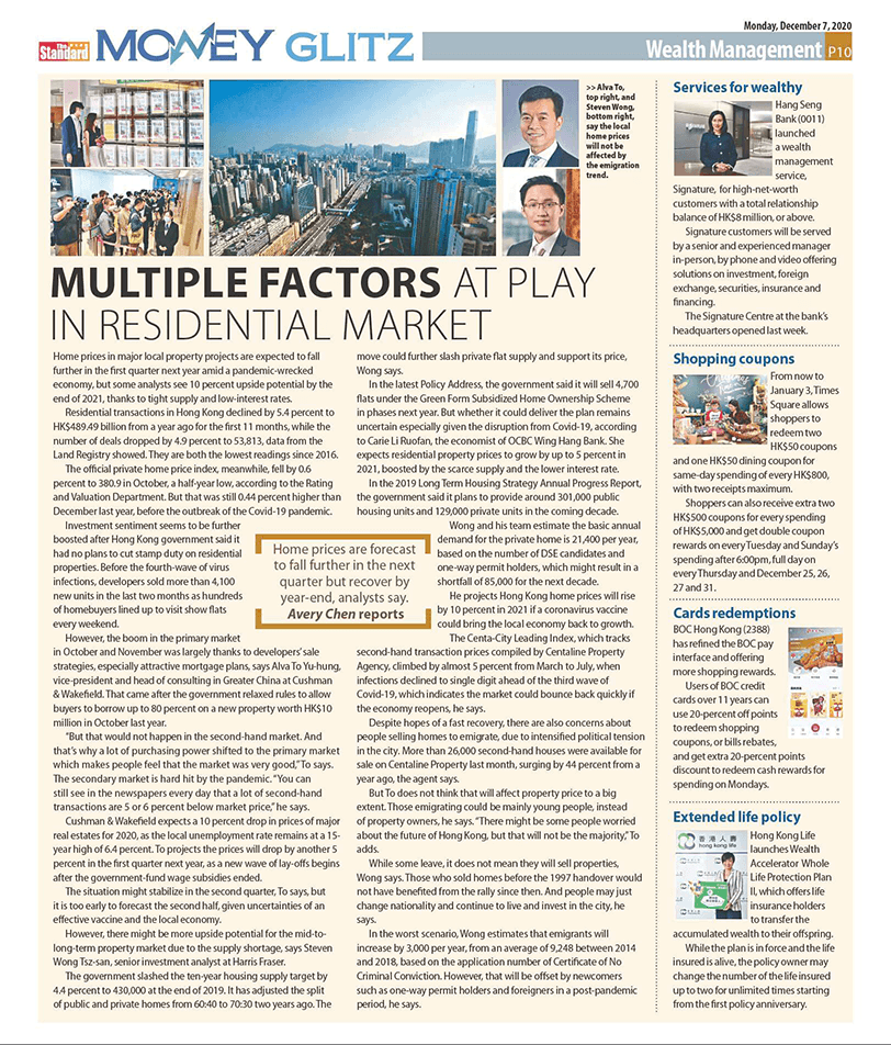 The Standard: Multiple factors at play in residential market