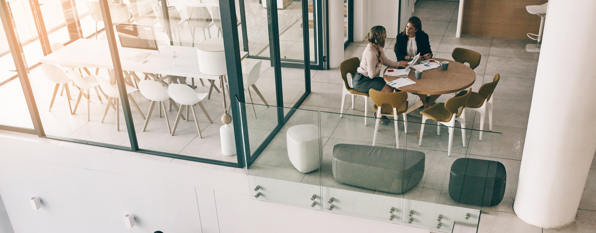 Two women at a business meeting.